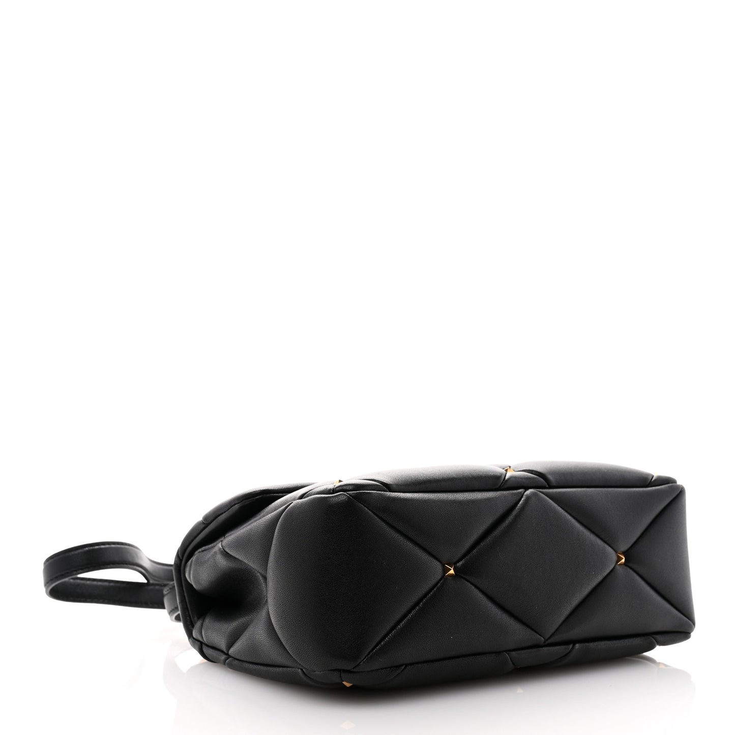 Nappa Medium Roman Stud Shoulder Bag Black