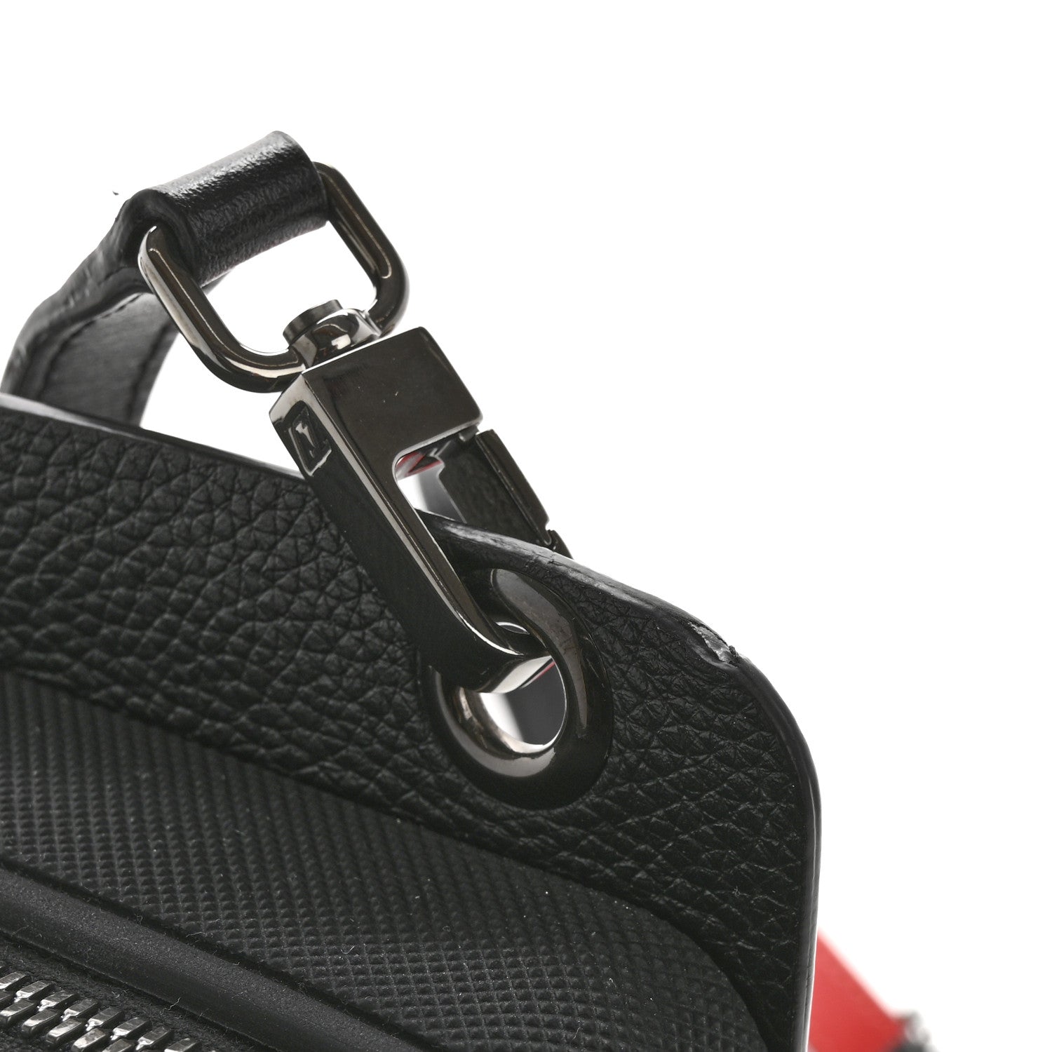 Christian Louboutin Calfskin Gomme Loubilab Phone Shoulder Bag Loubi Black 11 of 15