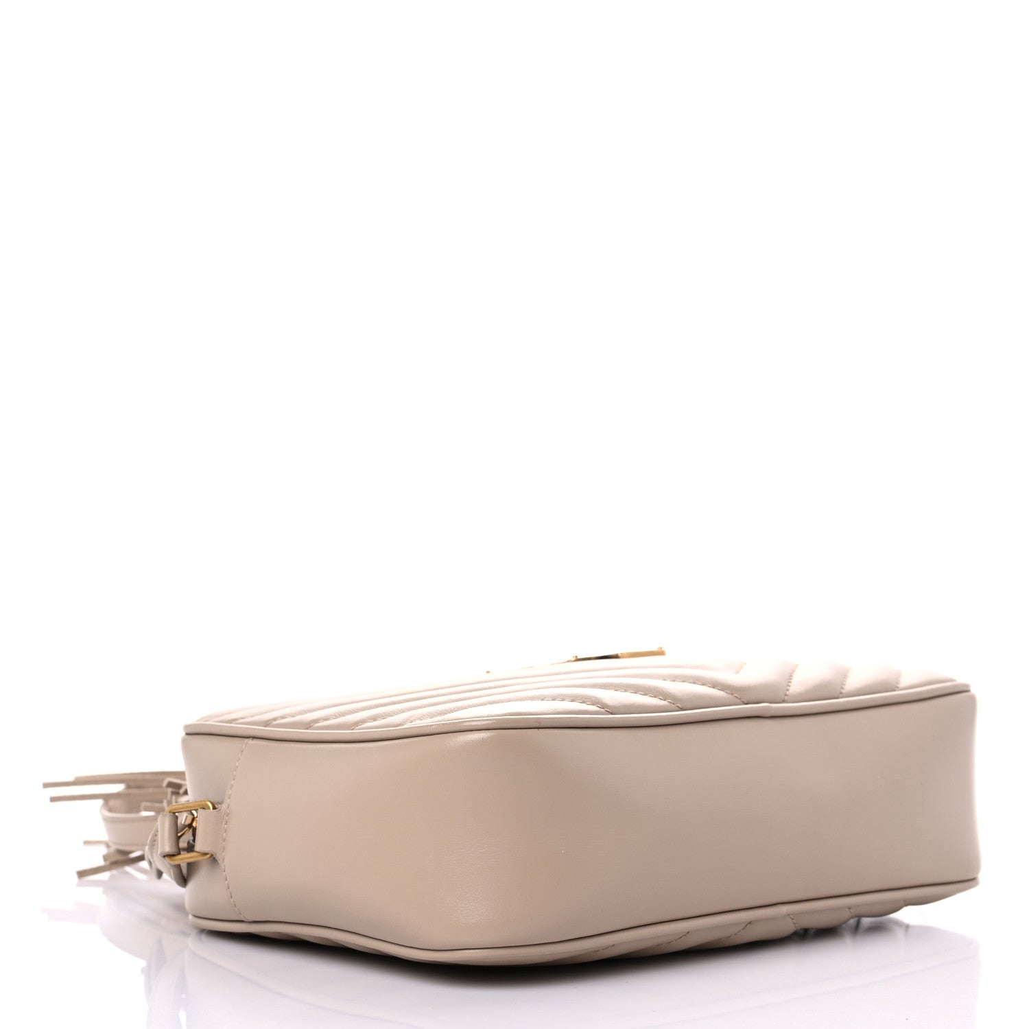 Saint Laurent Calfskin Matelasse Monogram Lou Camera Bag Dark Beige 4 of 11
