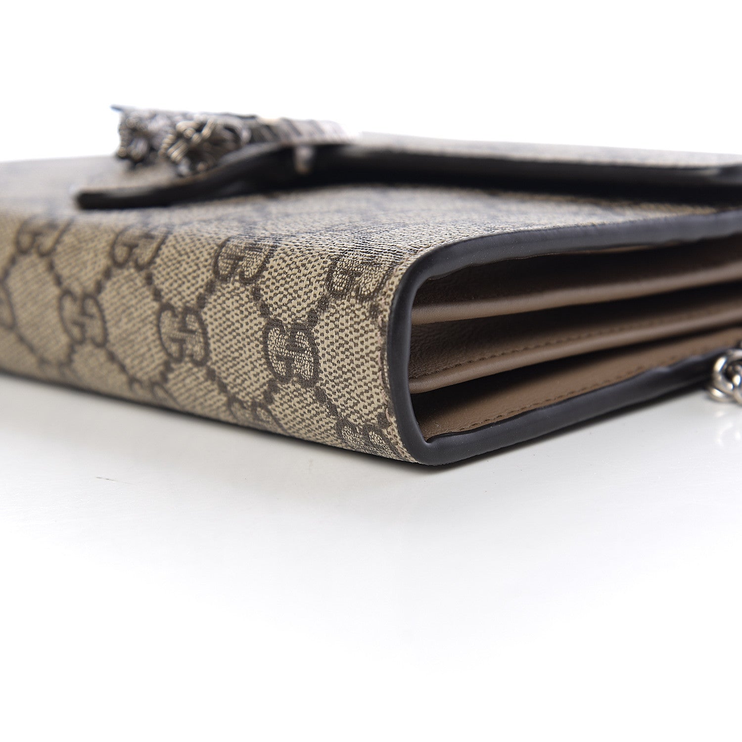 Gucci GG Supreme Monogram Mini Dionysus Chain Wallet Beige Taupe 9 of 10