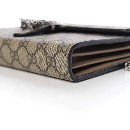 Gucci GG Supreme Monogram Mini Dionysus Chain Wallet Beige Taupe 9 of 10