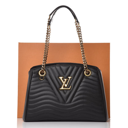 Louis Vuitton Calfskin New Wave Chain Tote Black 9 of 9