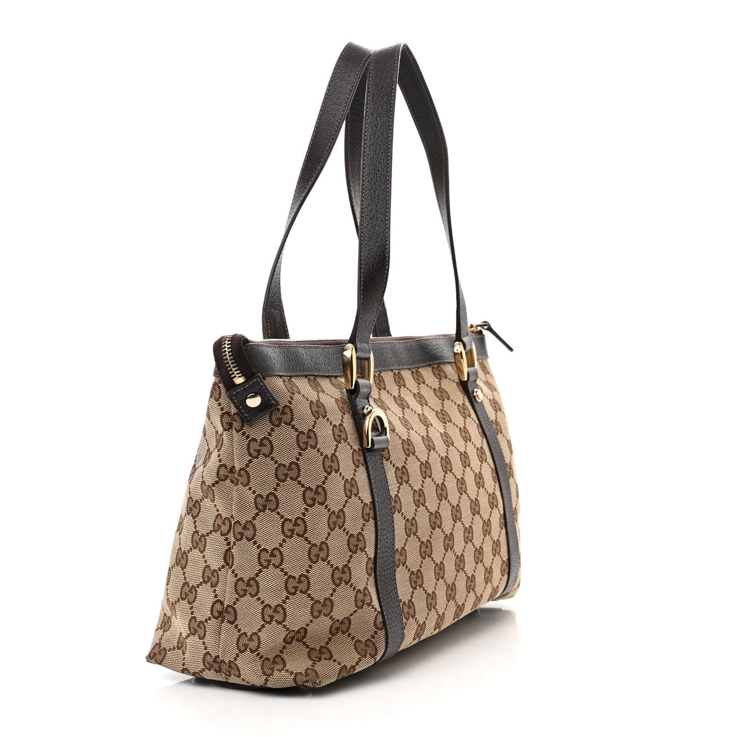 Monogram Medium Abbey Tote Dark Brown