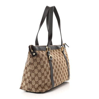 Gucci Monogram Medium Abbey Tote Dark Brown 3 of 15