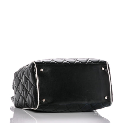 Chanel Lambskin Quilted CC Shopping Tote Black 4 of 7