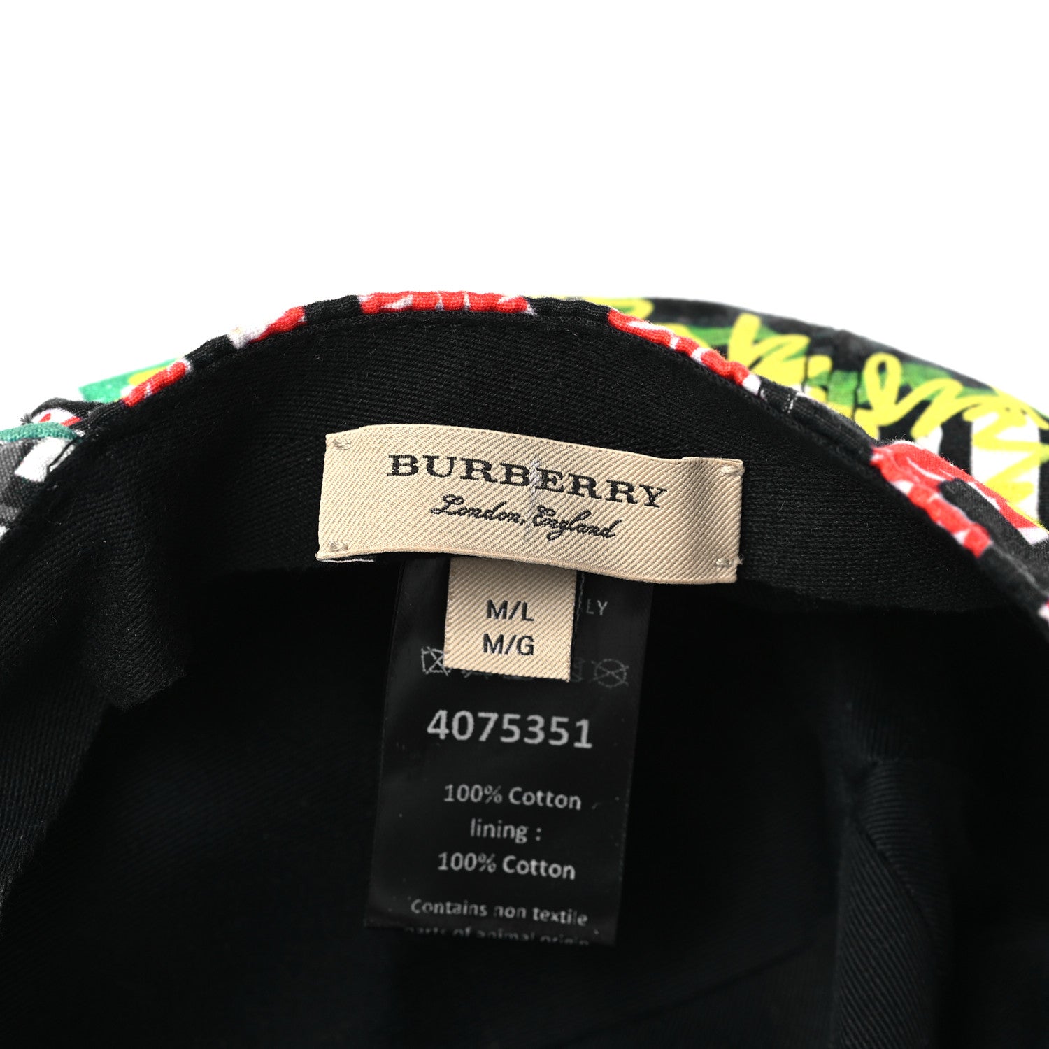 Burberry Cotton Graffiti Print Archive Logo Baseball Cap M/L Multicolor 7 of 7