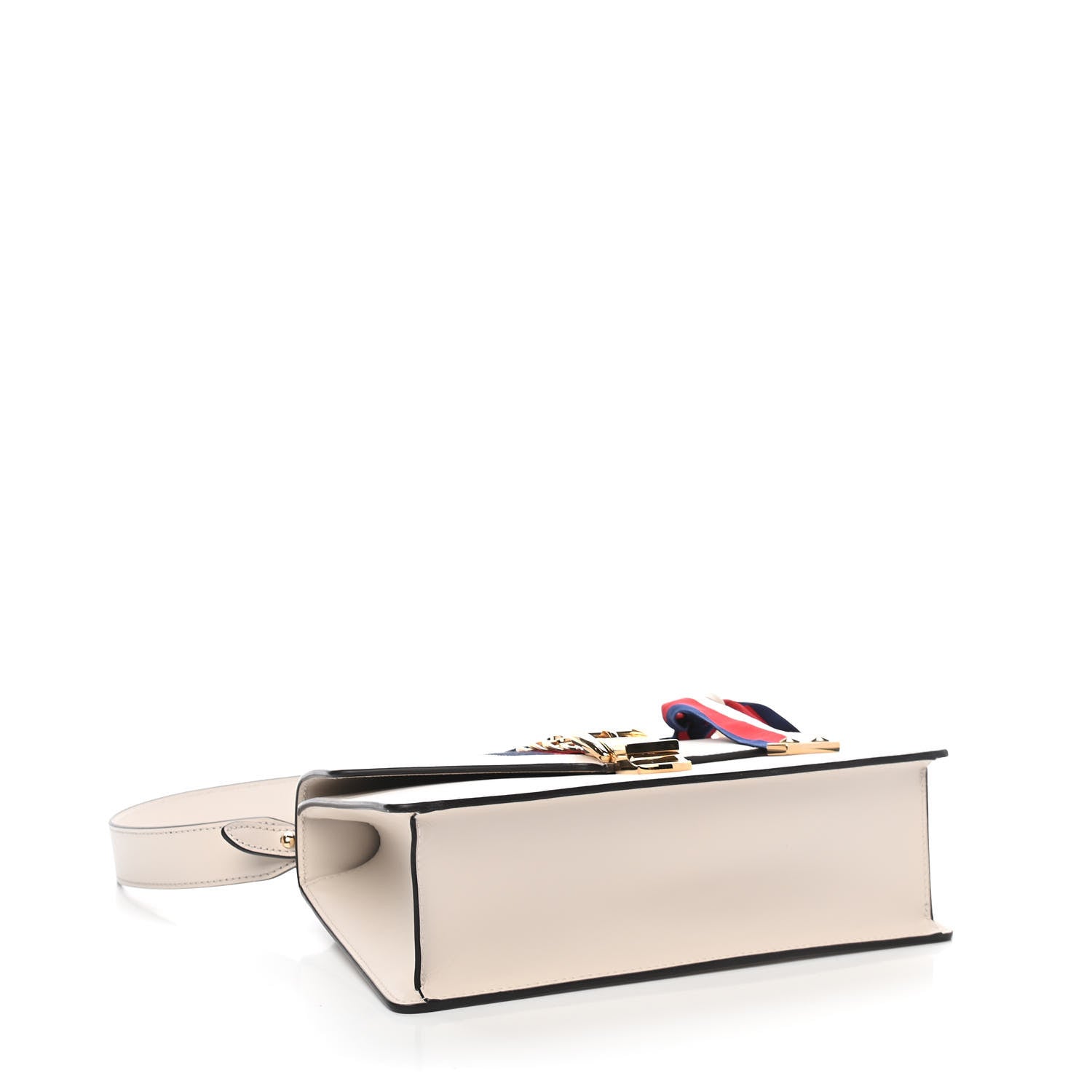 Gucci Calfskin Small Sylvie Shoulder Bag Off White 3 of 9