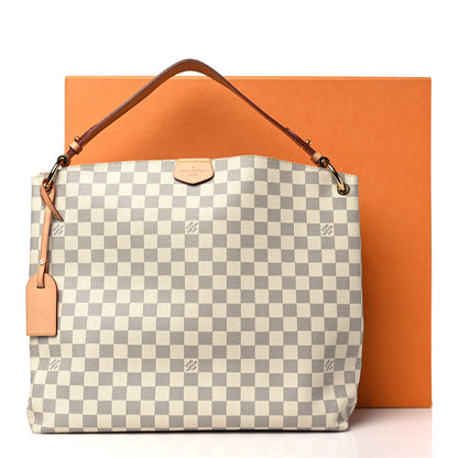 Louis Vuitton Damier Azur Graceful MM Rose Ballerine 12 of 12