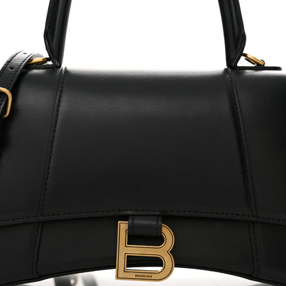Balenciaga Shiny Box Calfskin Small Hourglass Top Handle Bag Black 9 of 11