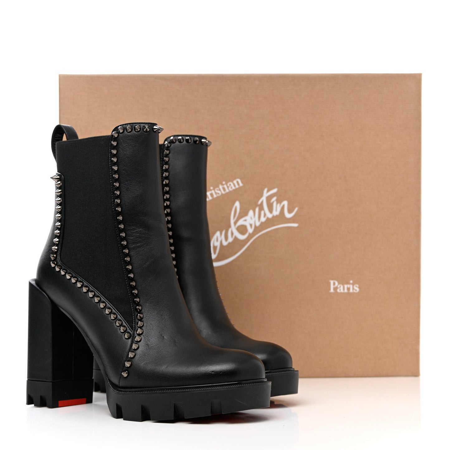 Nappa Out Line Spike Lug 100 Boots 37.5 Black