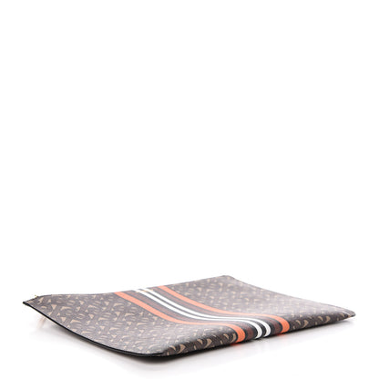 Burberry E-Canvas Monogram Stripe Zip Pouch Bridle Brown 4 of 8