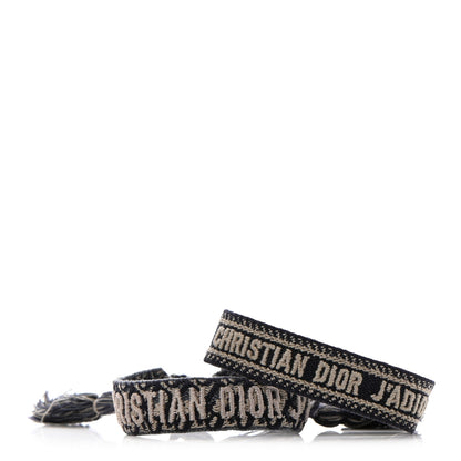Christian Dior Woven Cotton J'Adior Friendship Bracelet Set Navy 1 of 6