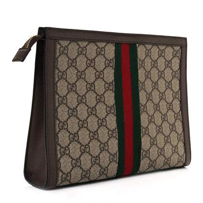 Gucci GG Supreme Monogram Web Ophidia Pouch Brown 3 of 8