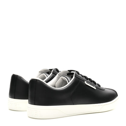 Chanel Calfskin CC Womens Sneakers 38 Black 5 of 10