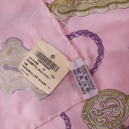 Hermes Silk Scarf Keys Rose 5 of 5