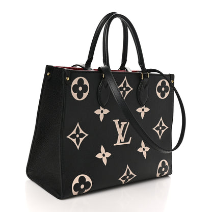 Louis Vuitton Empreinte Monogram Giant Onthego MM Black Beige 3 of 9