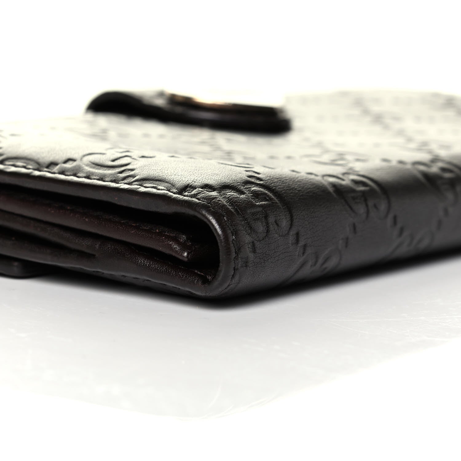 Gucci Guccissima Heart Continental Wallet Dark Brown 9 of 12
