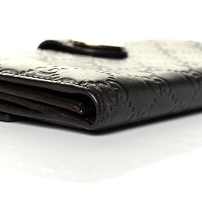 Gucci Guccissima Heart Continental Wallet Dark Brown 9 of 12