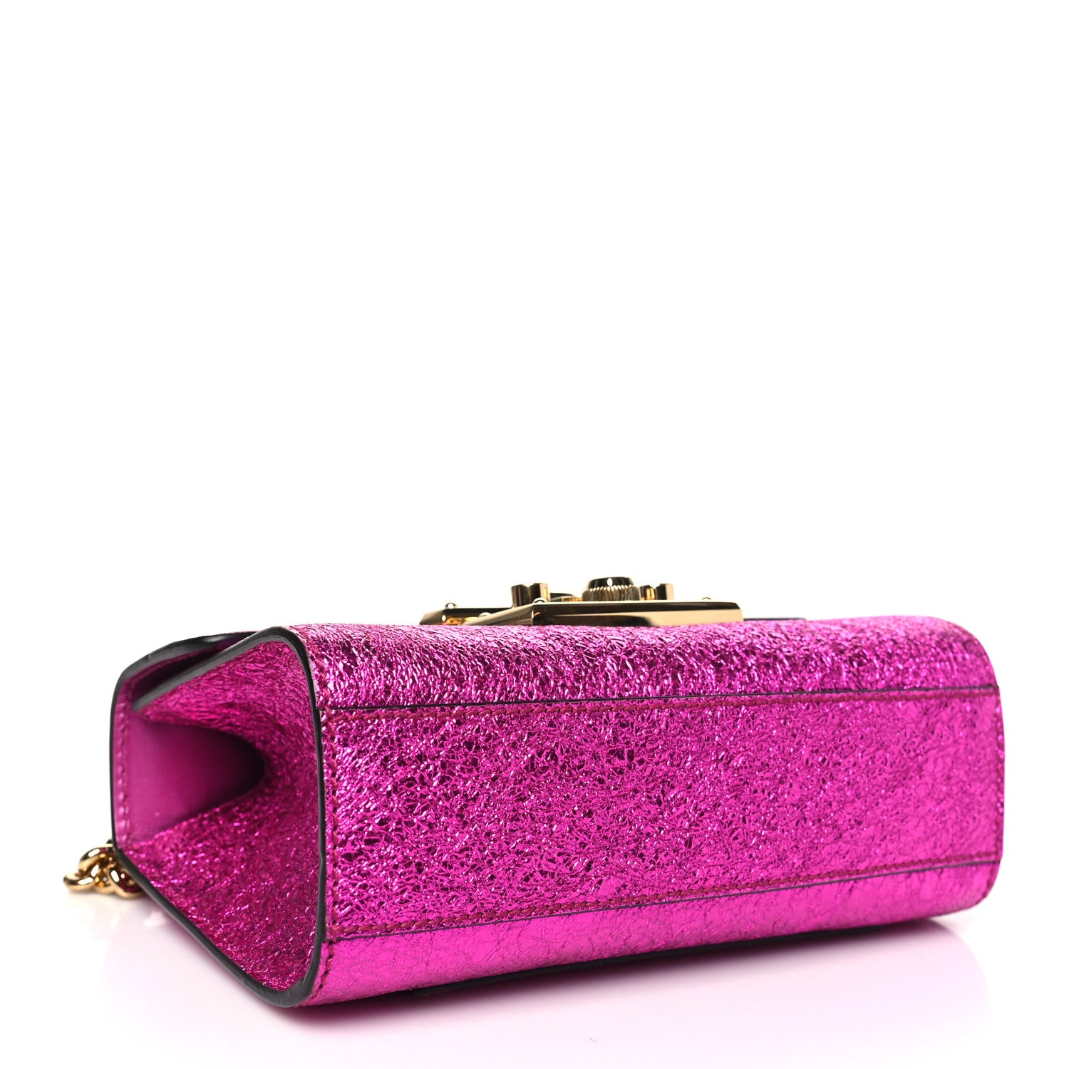 Gucci Galassia Small Padlock Shoulder Bag Fuxia 4 of 10
