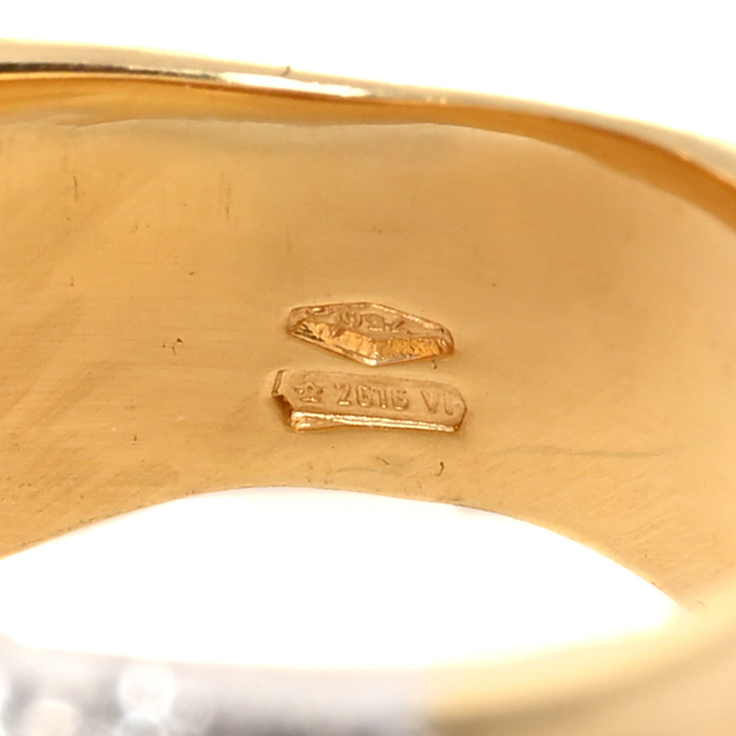 18K Yellow Gold Diamond Medium Lunaria Ring 50 5.5