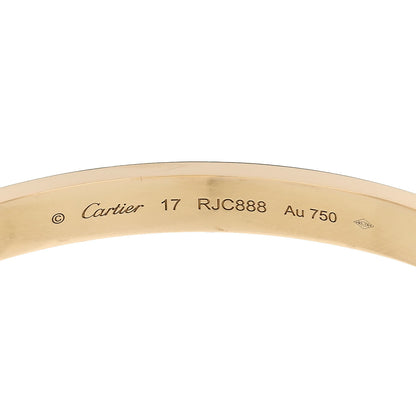 Cartier 18K Yellow Gold LOVE Bracelet 17 6 of 8