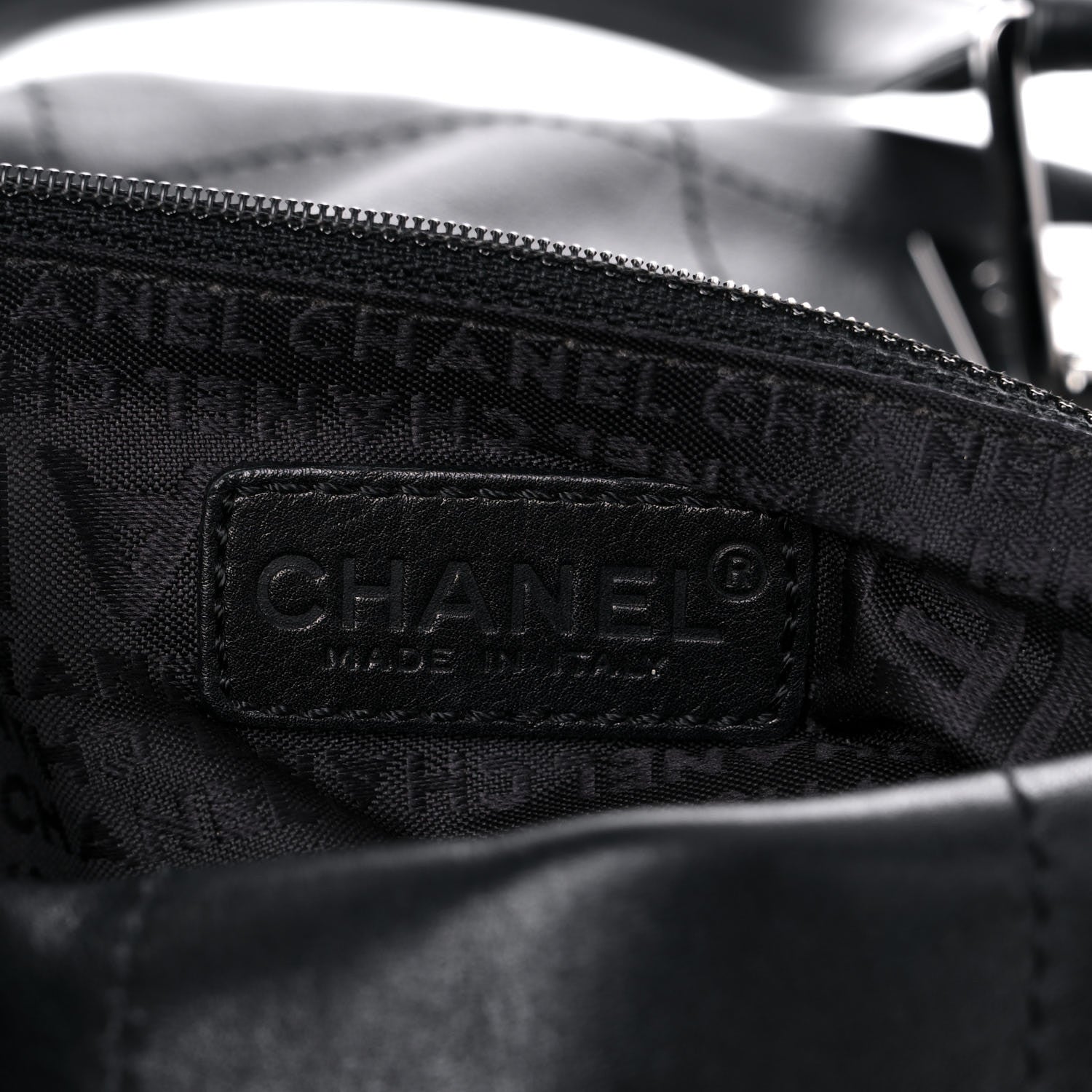 Chanel Lambskin Square Stitched Large Tote Black 7 of 22