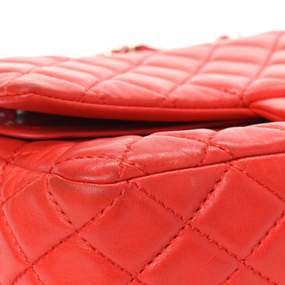 Chanel Lambskin Quilted Medium Double Flap Red 5 of 10
