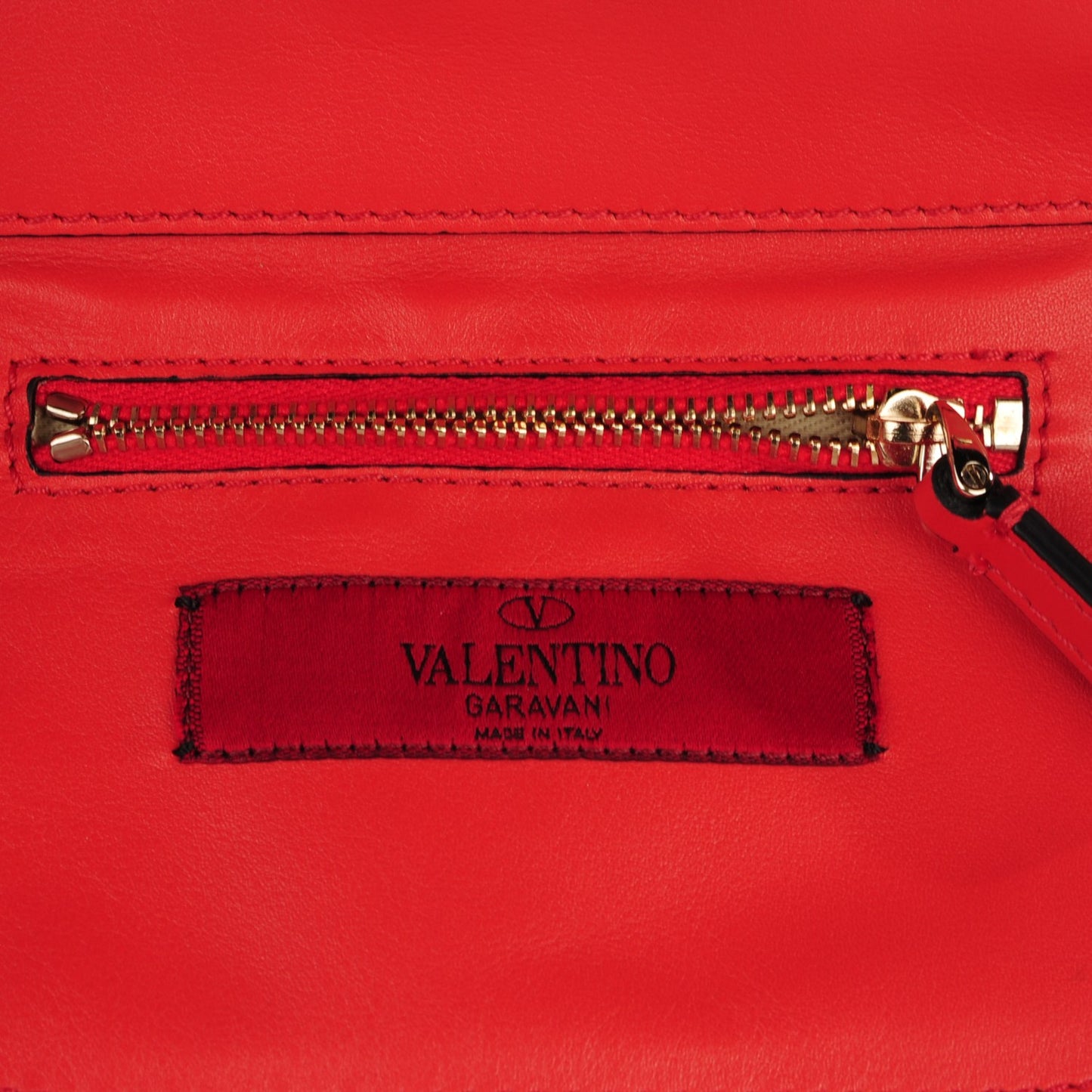 Vitello Mini Rockstud Tote Deep Coral