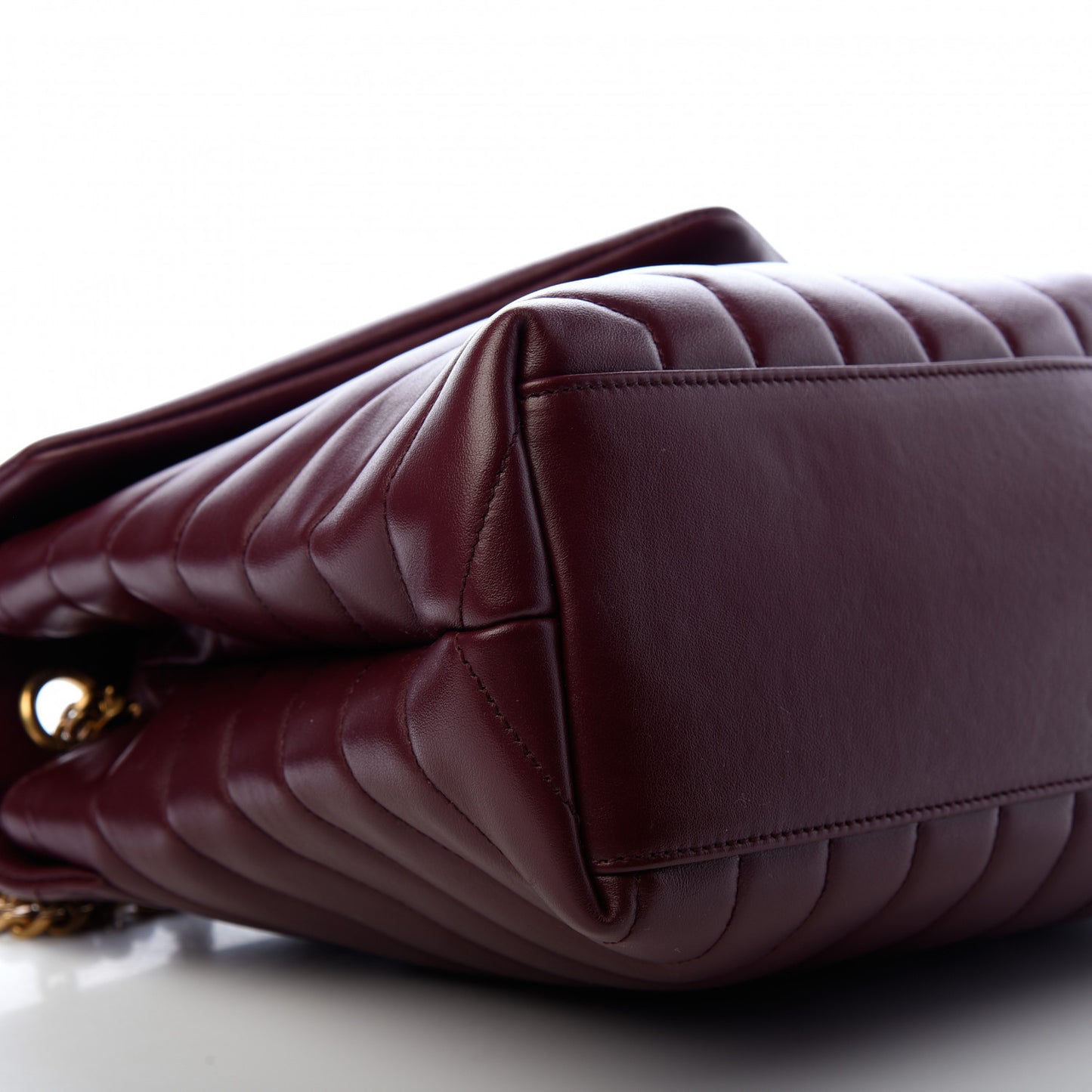 Calfskin Y Quilted Monogram Medium Loulou Chain Satchel Rouge Legion