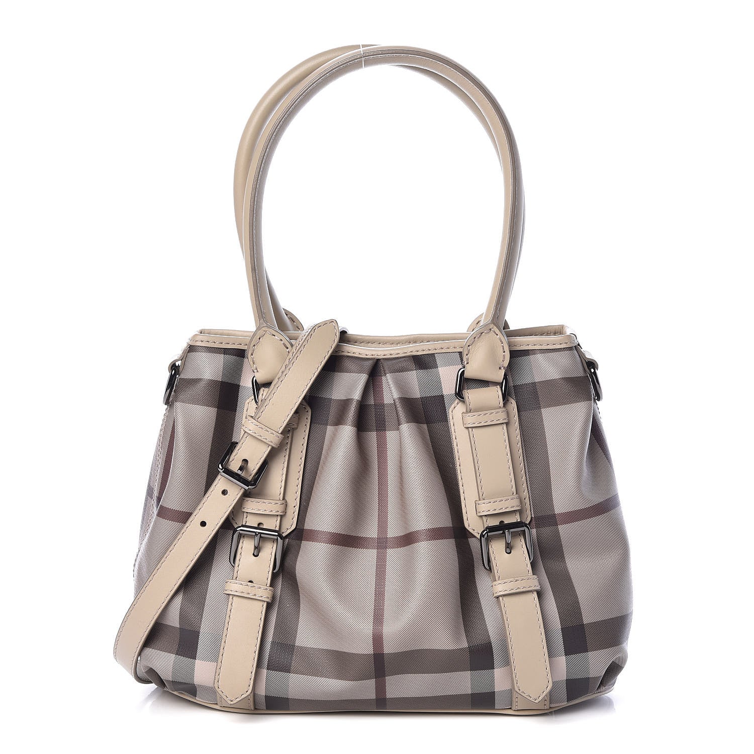 Burberry Smoked Check Small Northfield Tote Trench 1 of 10