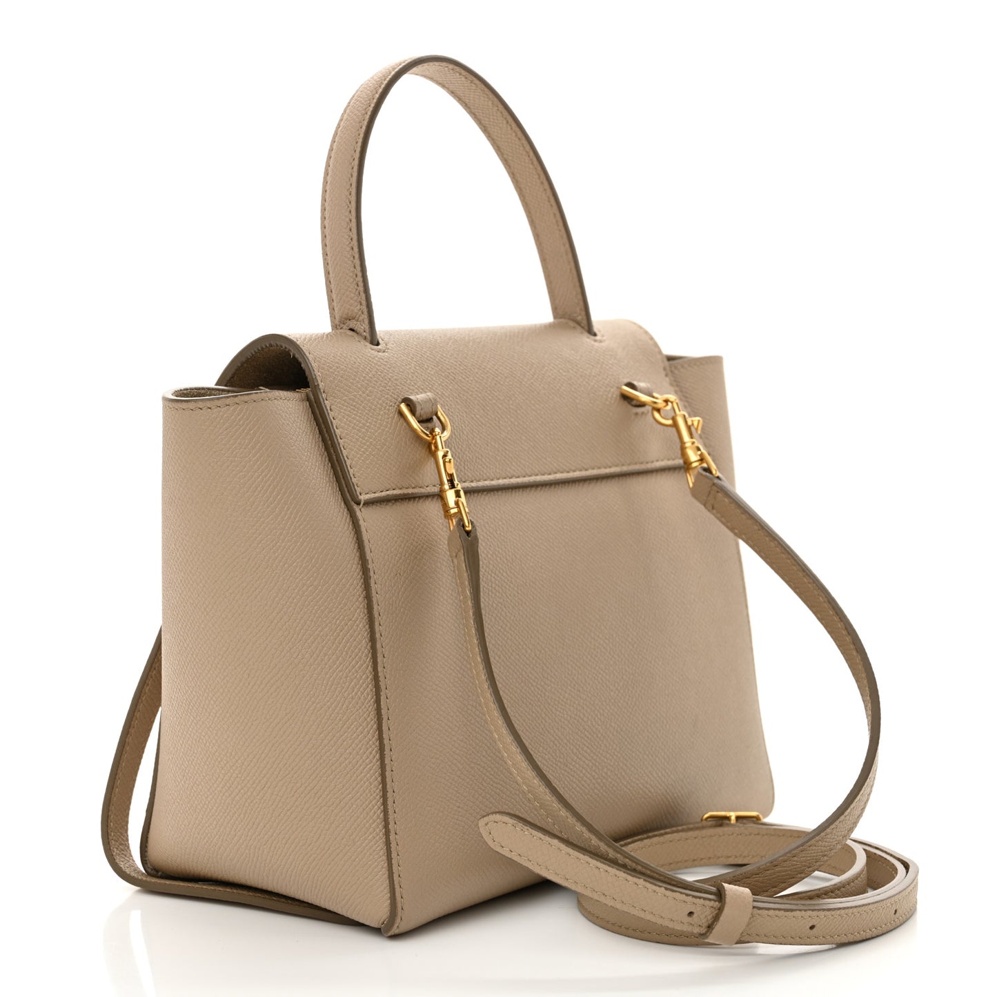Grained Calfskin Nano Belt Bag Light Taupe