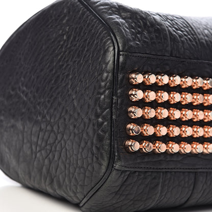 Alexander Wang Pebbled Lambskin Rocco Black Rose Gold Hardware 10 of 12