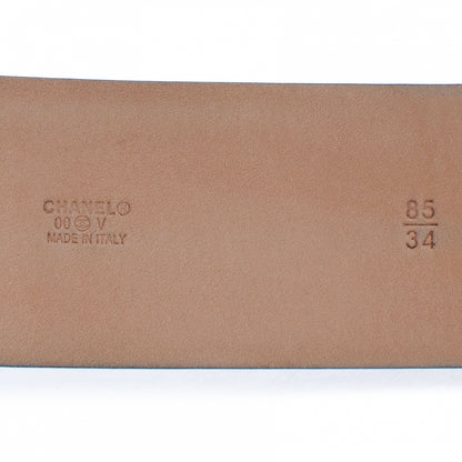 Chanel Leather CC Logo Belt 85 34 Black 5 of 6