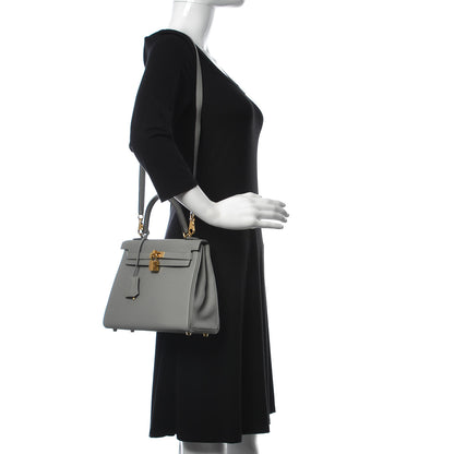 Hermes Togo Kelly Retourne 25 Gris Mouette 2 of 38