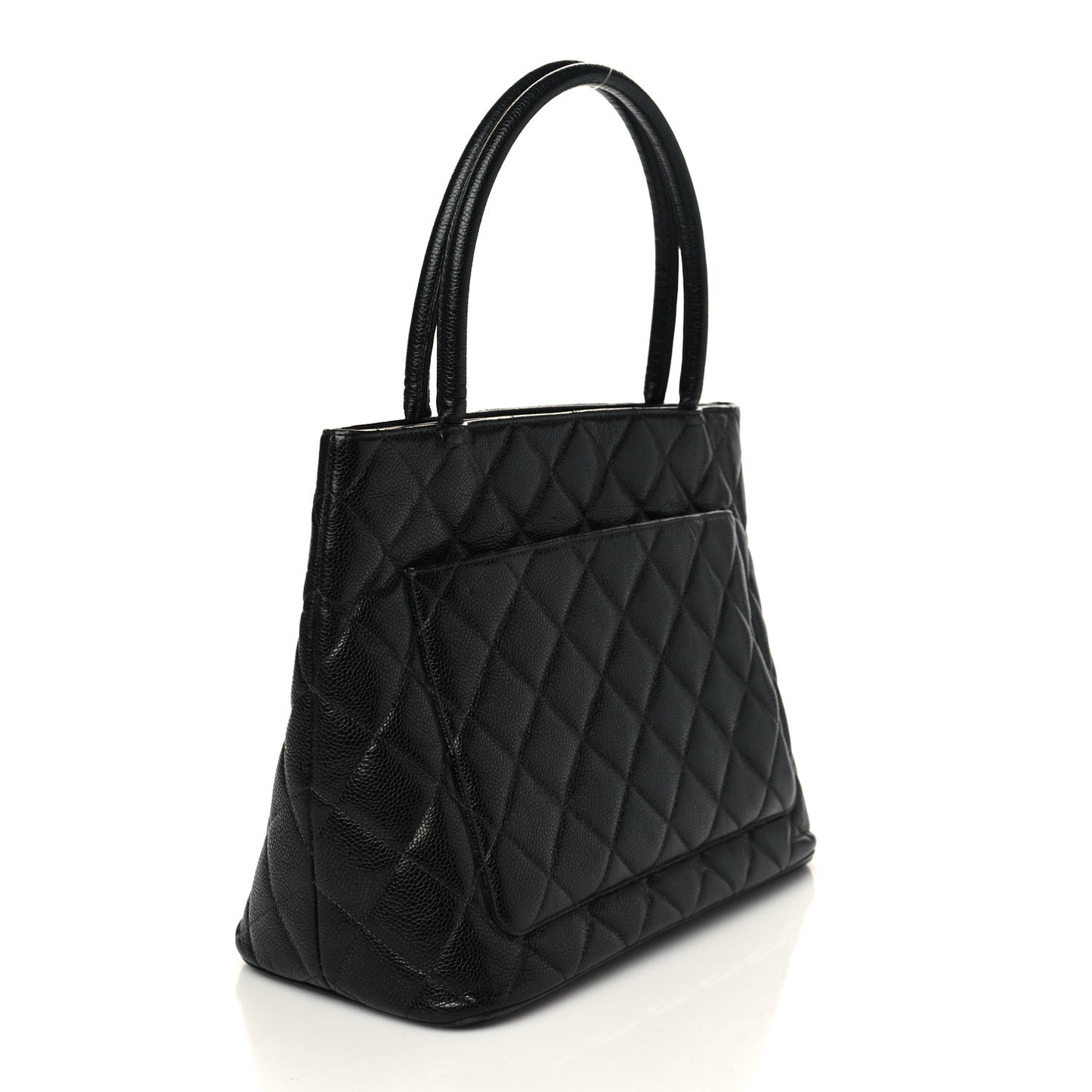Caviar Quilted Medallion Tote Black
