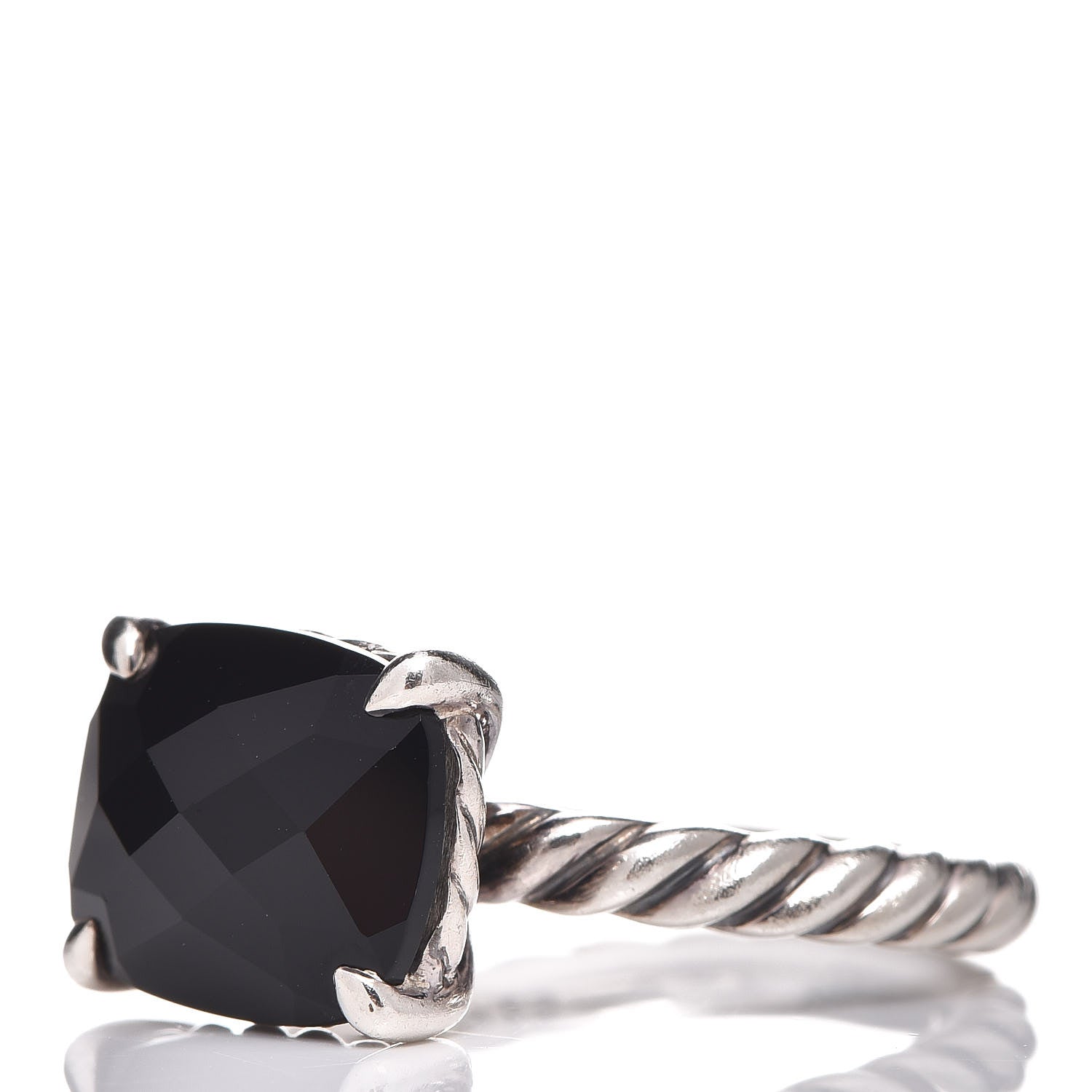 David Yurman Sterling Silver Black Onyx Color Classics Stack Ring 51 5.75 3 of 6