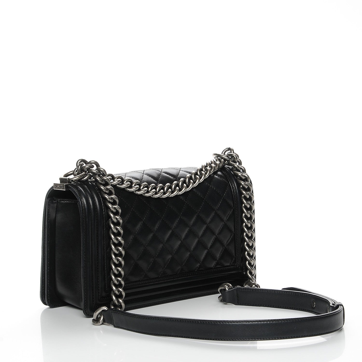 Chanel Lambskin Quilted Medium Boy Flap Black 3 of 7