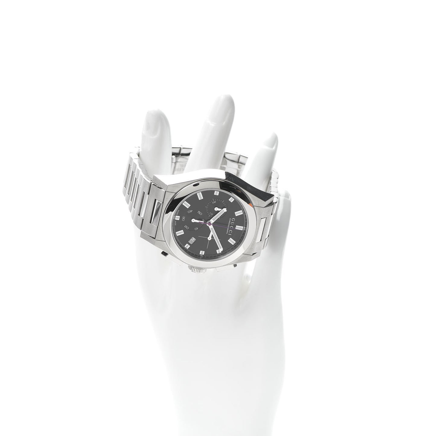 Stainless Steel 40mm Pantheon Chronograph Quartz Watch Black