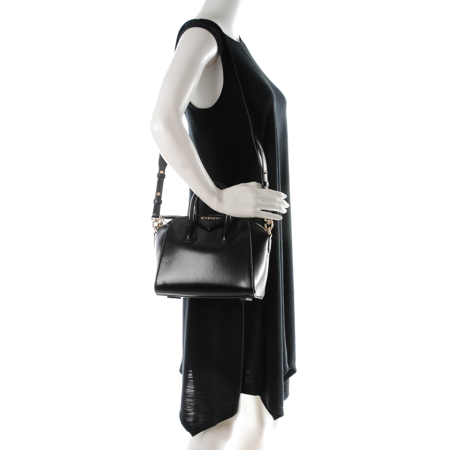 Givenchy Shiny Lord Calfskin Mini Antigona Black 2 of 7