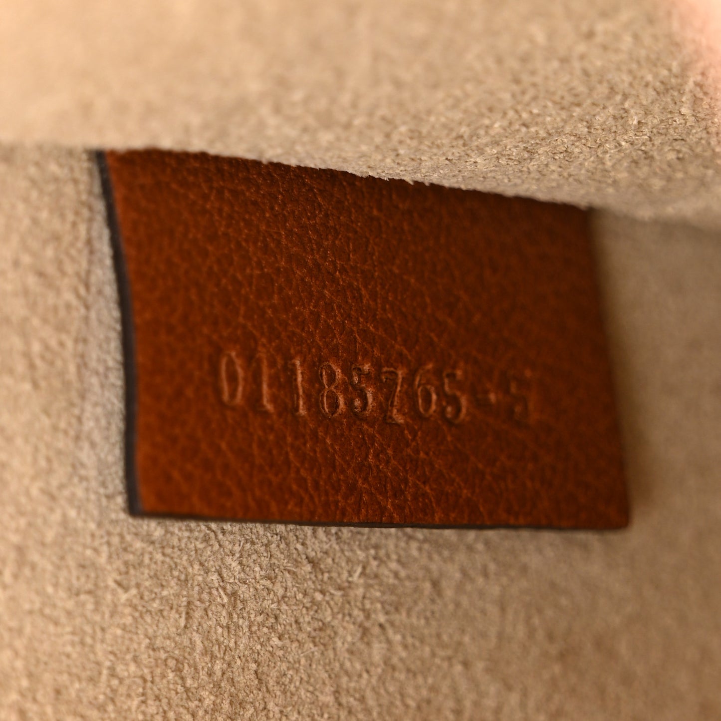 Calfskin Suede Medium Nile Bracelet Bag Caramel