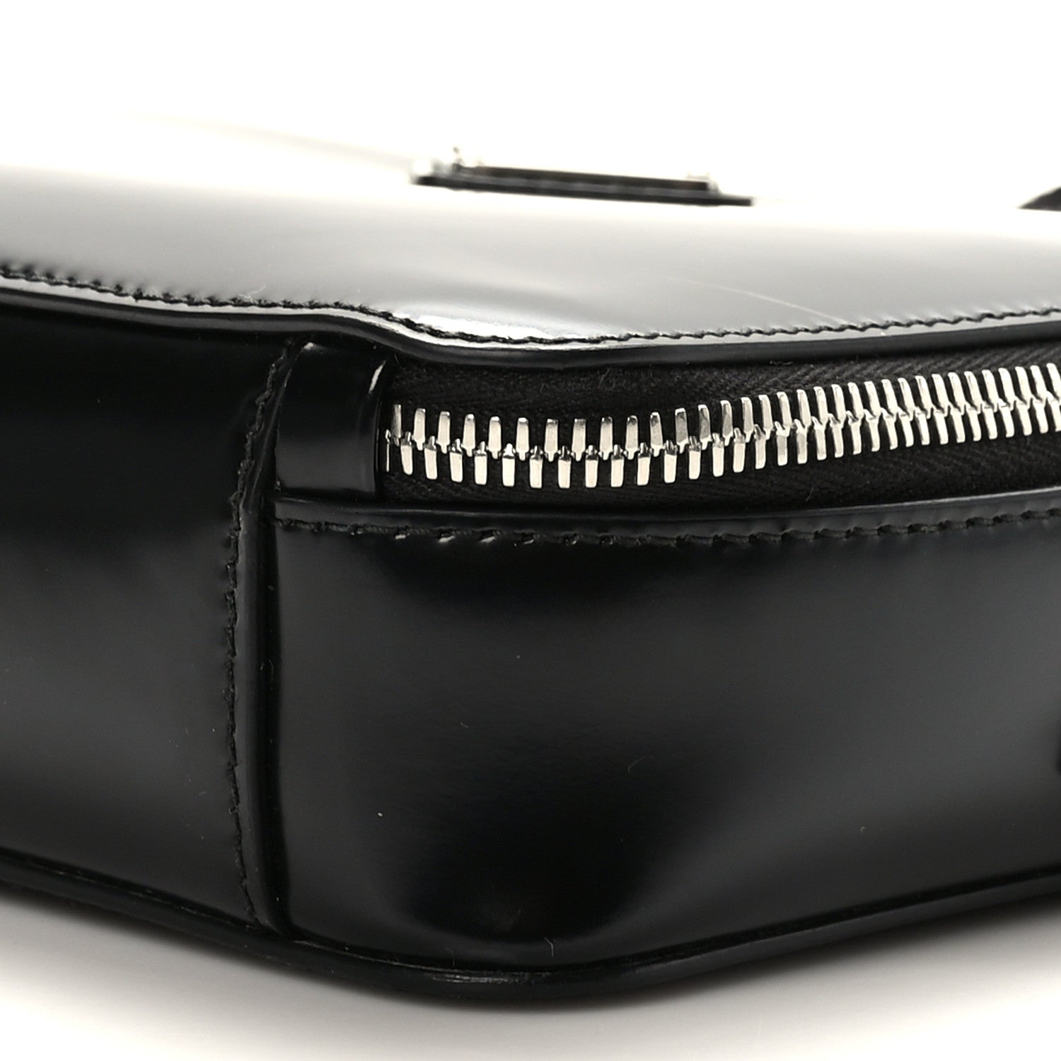 Prada Saffiano Travel Small Brique Crossbody Bag Black 8 of 8