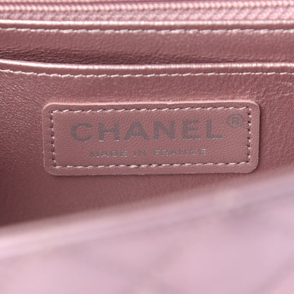 Chanel Metallic Calfskin Quilted Mini Rectangular Flap Pink 6 of 9
