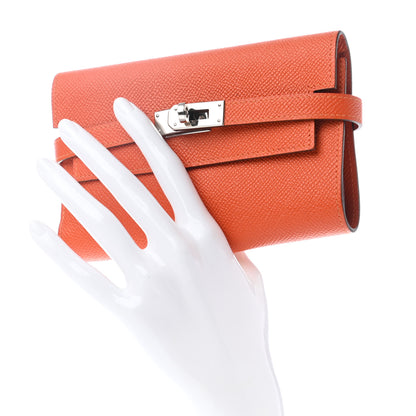 Hermes Epsom Medium Kelly Wallet Feu 2 of 6