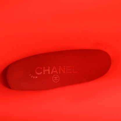 Chanel Rubber Camellia Rain Boots 37 Red 7 of 13