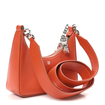 Givenchy Smooth Calfskin Mini Moon Cut Out Shoulder Bag Orange 2 of 9