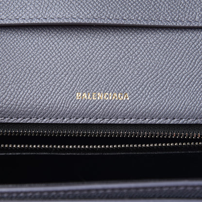 Balenciaga Grained Calfskin Logo S Ville Day Bag Gris Perle Fonce White 6 of 8