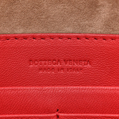 Bottega Veneta Nappa Intrecciato Biletto Chain Crossbody Red 6 of 11
