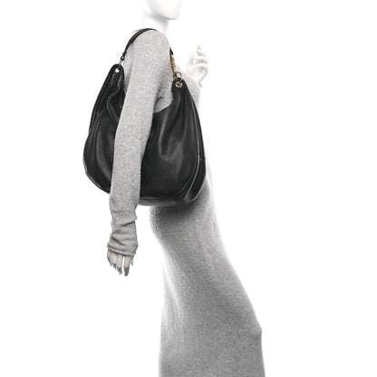 Jimmy Choo Deerskin Snakeskin Solar Hobo Black 2 of 12
