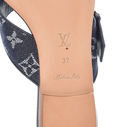 Louis Vuitton Denim Monogram Formentera Thong Sandals 37 Grand Blue 6 of 8