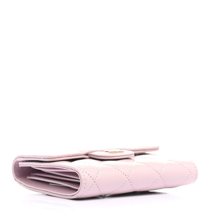 Chanel Caviar Quilted Compact Flap Wallet Light Pink 4 of 8